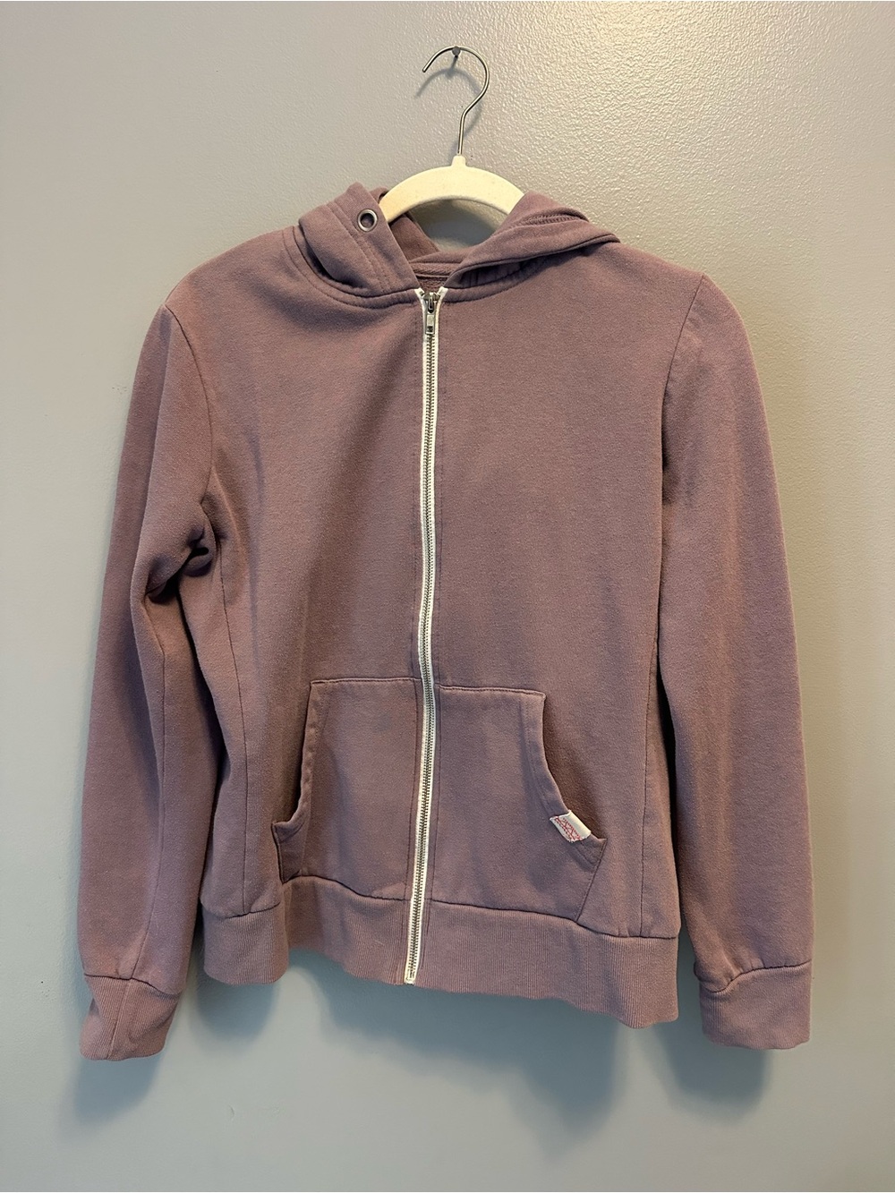 Girls' Mauve Zip-Up Hooded Sweatshirt
